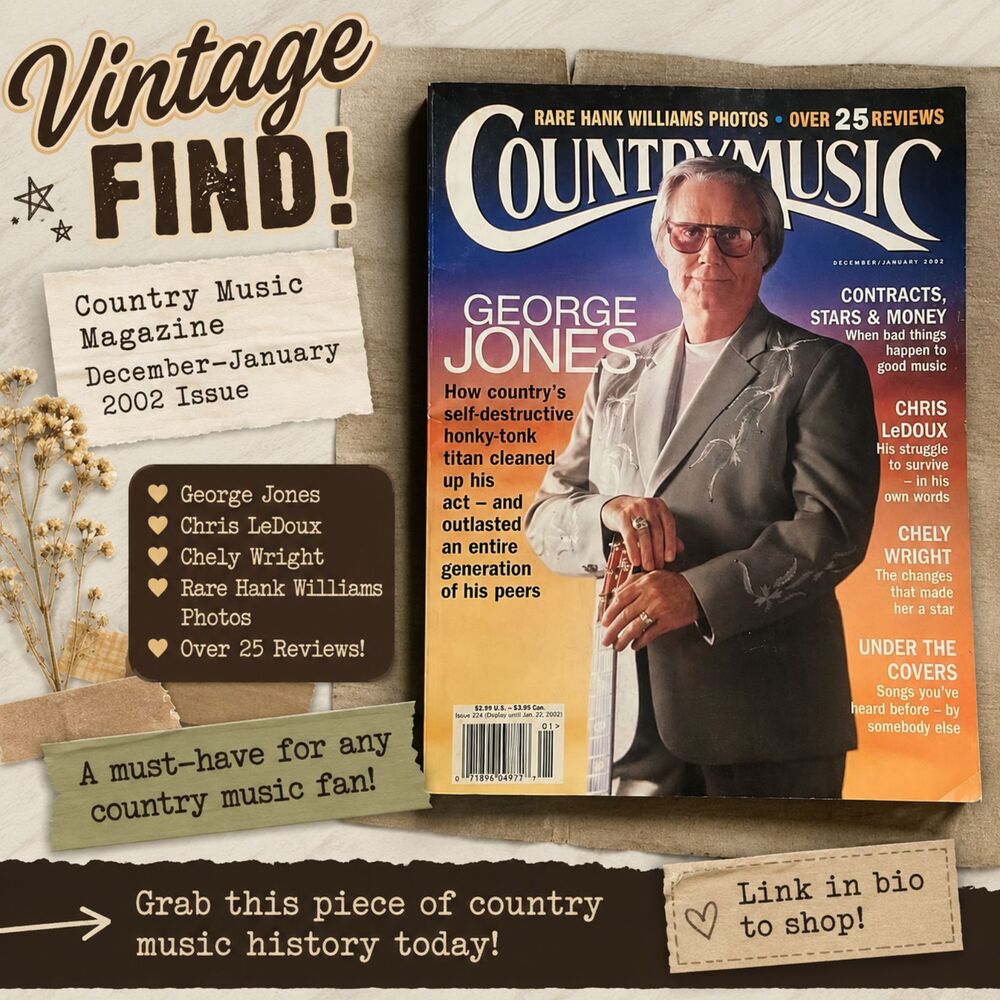 Country Music Magazine December January 2002 George Jones Chris LeDoux Chely
